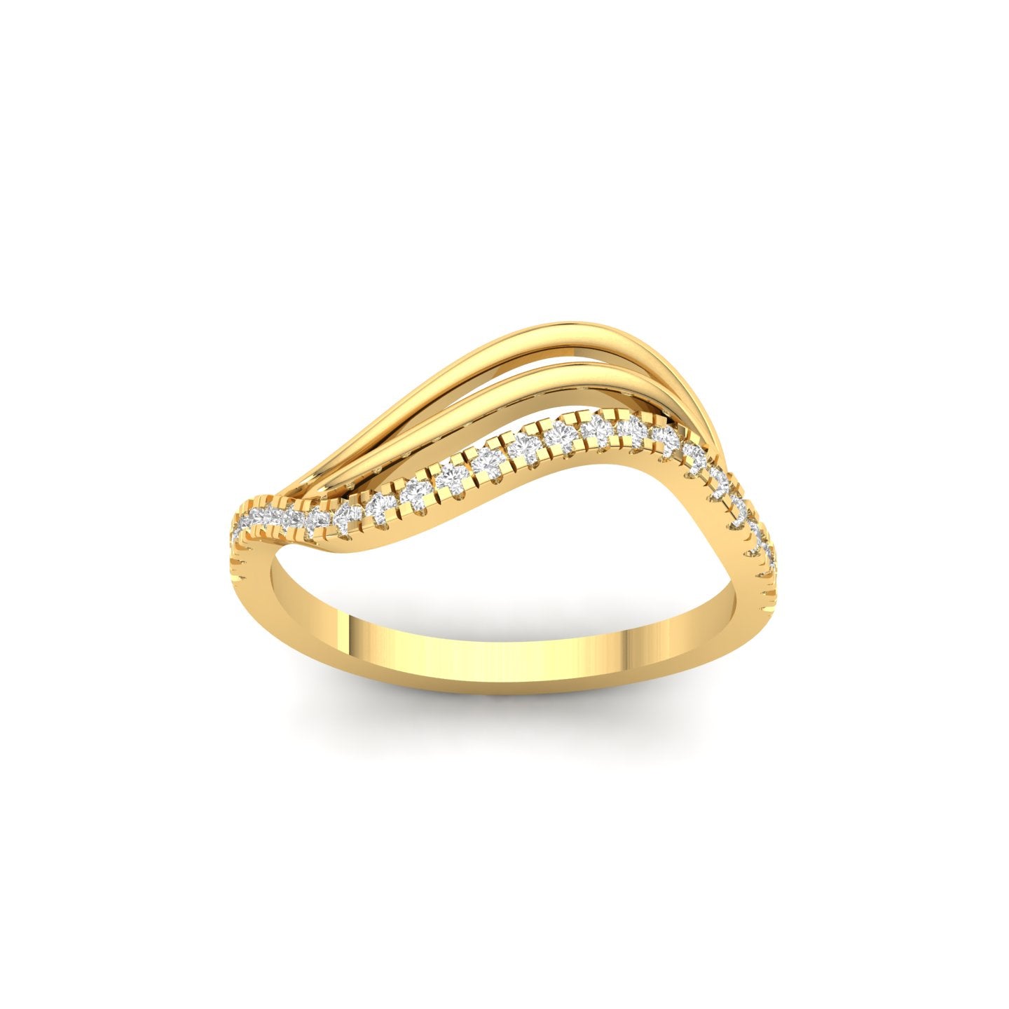 Diamond Ripple Ring – WhiteCut Diamonds