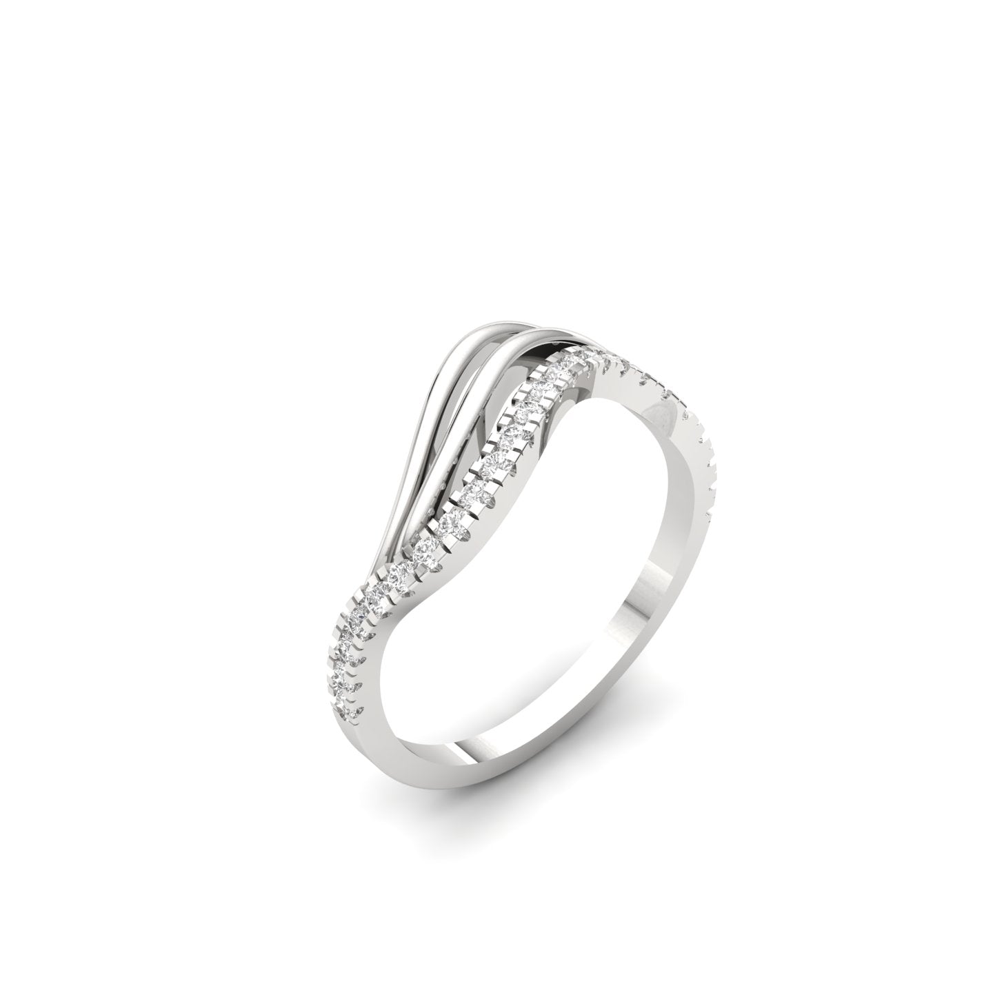 Diamond Ripple Ring