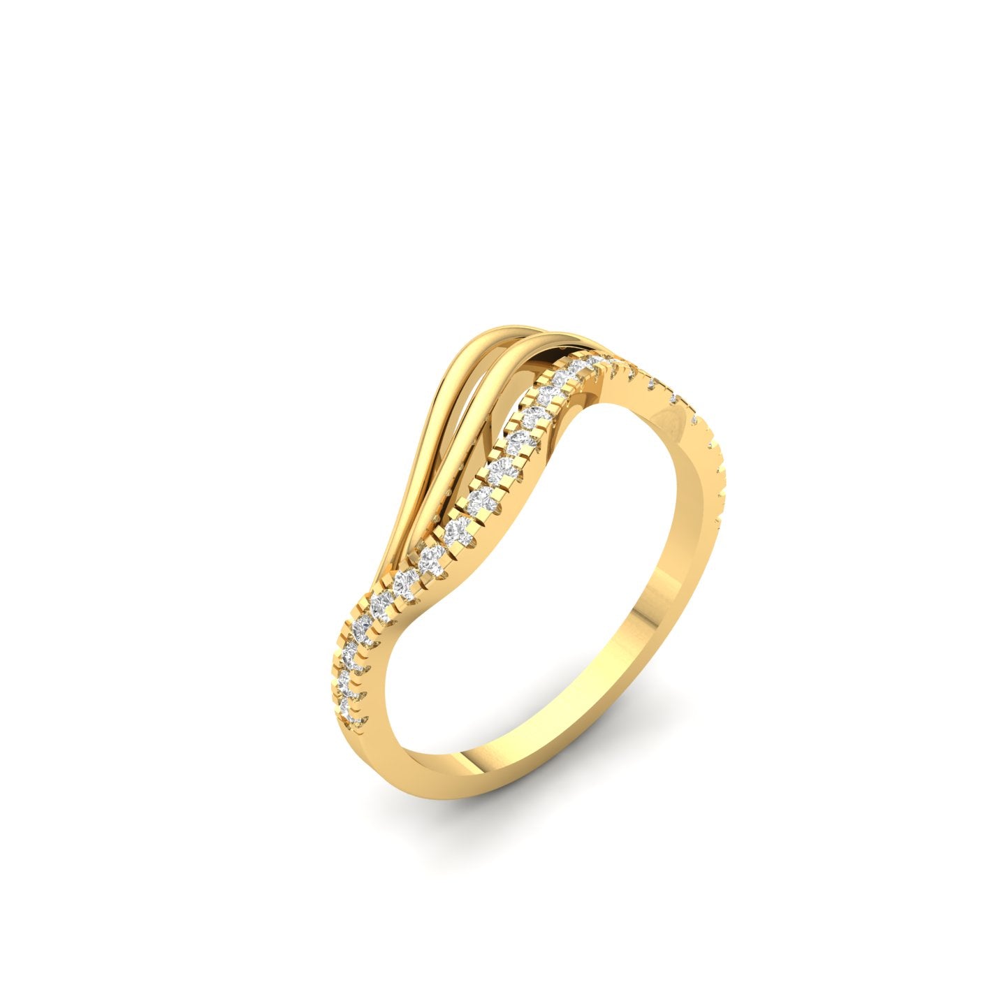 Diamond Ripple Ring
