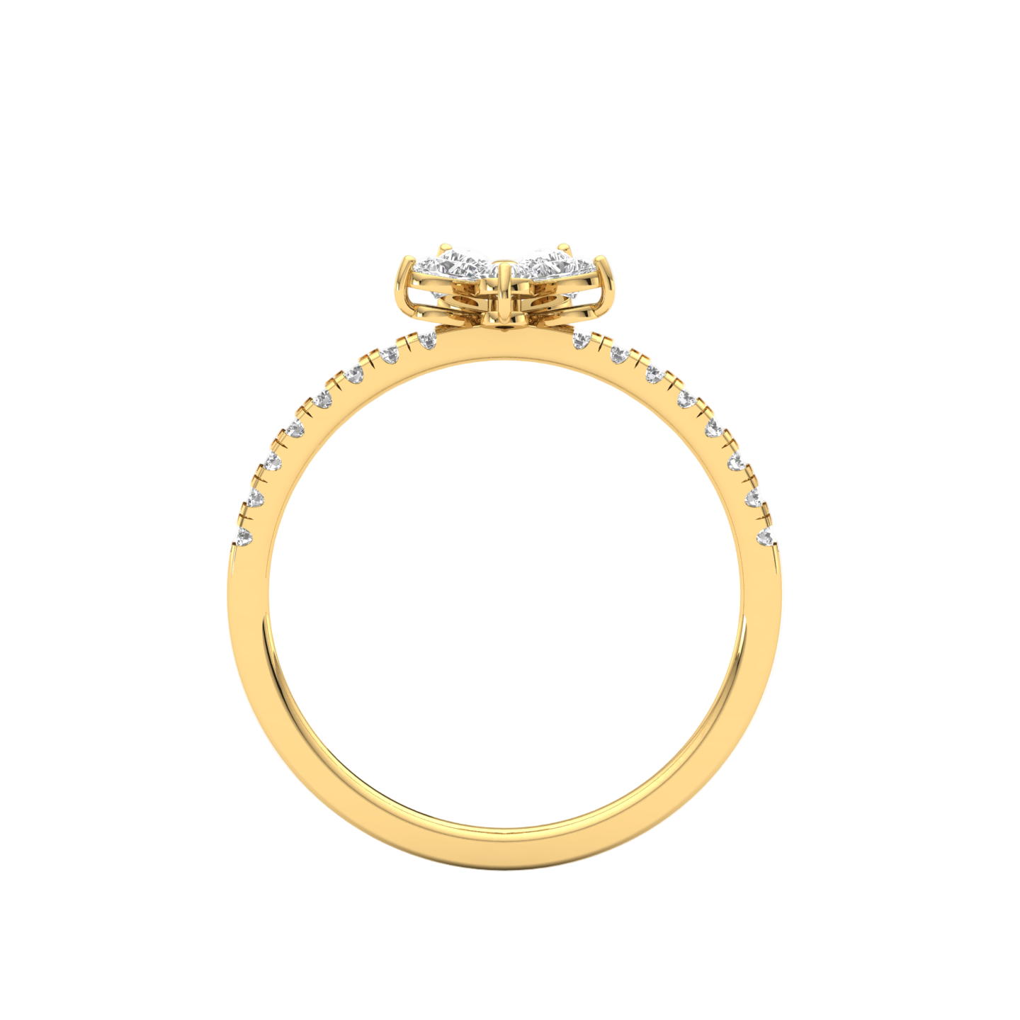 Sparkling Flower Cluster Ring