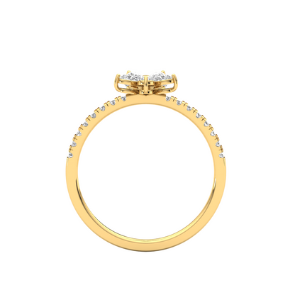 Sparkling Flower Cluster Ring