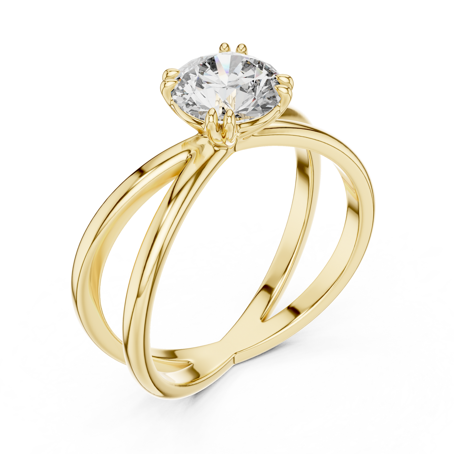 Celeste Crown Solitaire Ring
