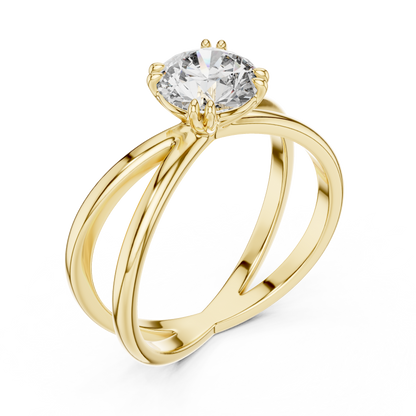 Celeste Crown Solitaire Ring