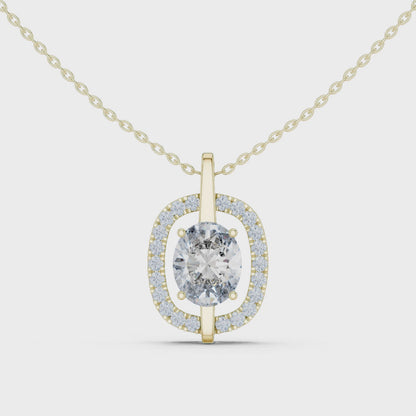 Celestial Orbit Floating Diamond Pendant (without Chain)