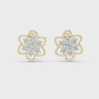 Aster Bloom Diamond Studs