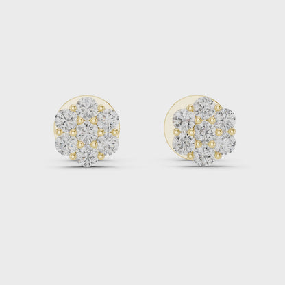 Everyday Diamond Flower Earrings