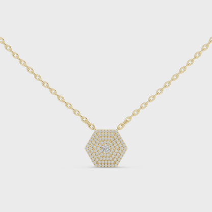 Cosmic Honeycomb Diamond Pendant (without Chain)