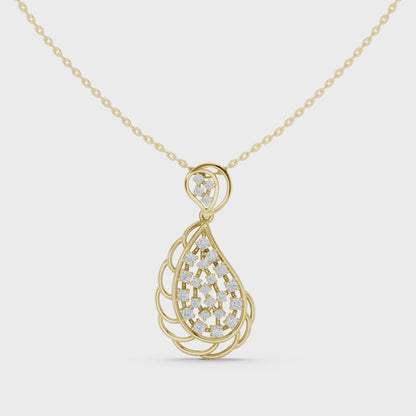 Golden Whisper Diamond Pendant (without Chain)