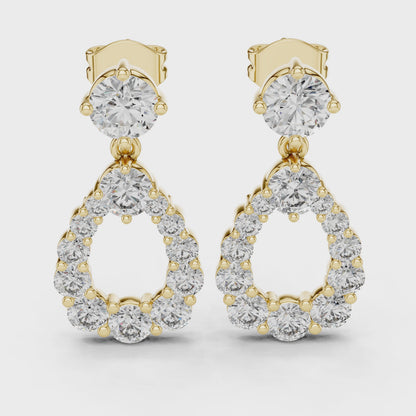 Serene Drop Diamond Earrings