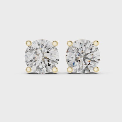 0.5 Carat Round Solitaire Earrings