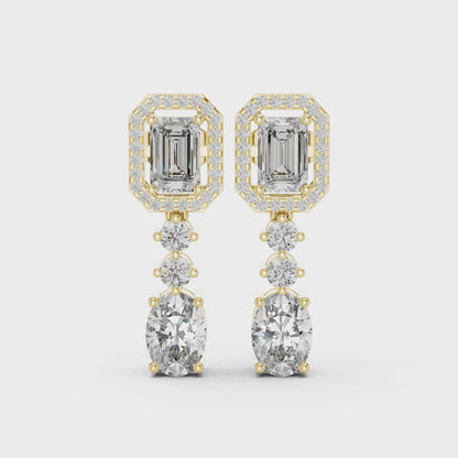 Grand Duet Diamond Drop Earrings