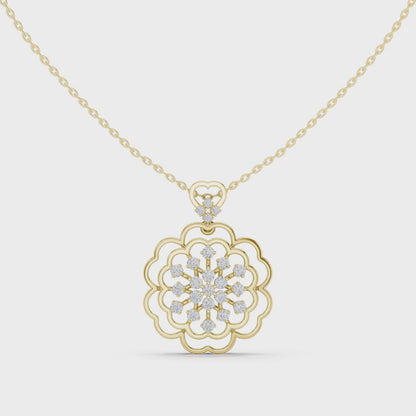 Wildflower Sunburst Diamond Pendant (without Chain)